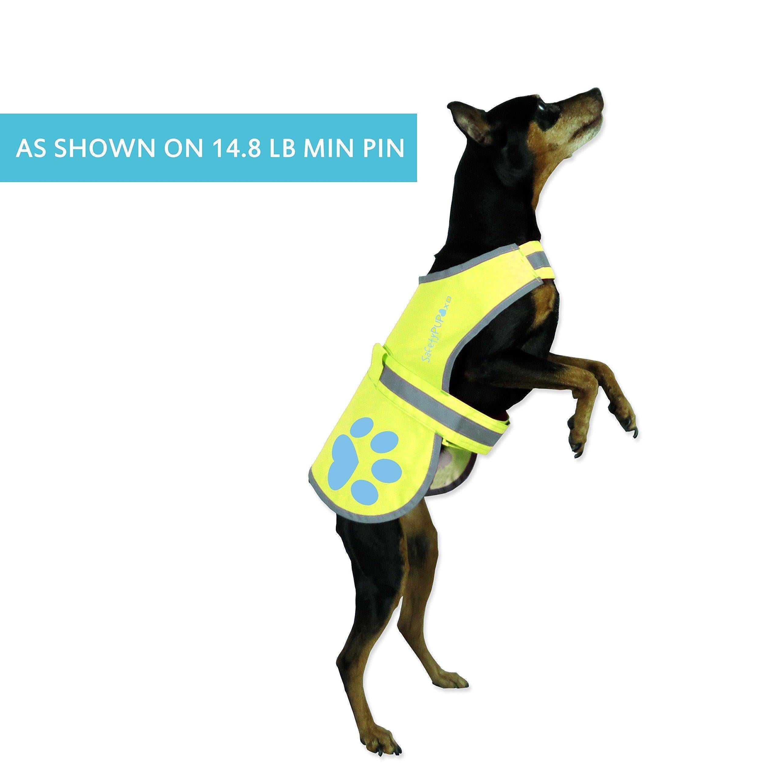 Dog Reflective Vest XS Size Yellow Hi Vis Safety Vest Keeps Dogs Visible on And