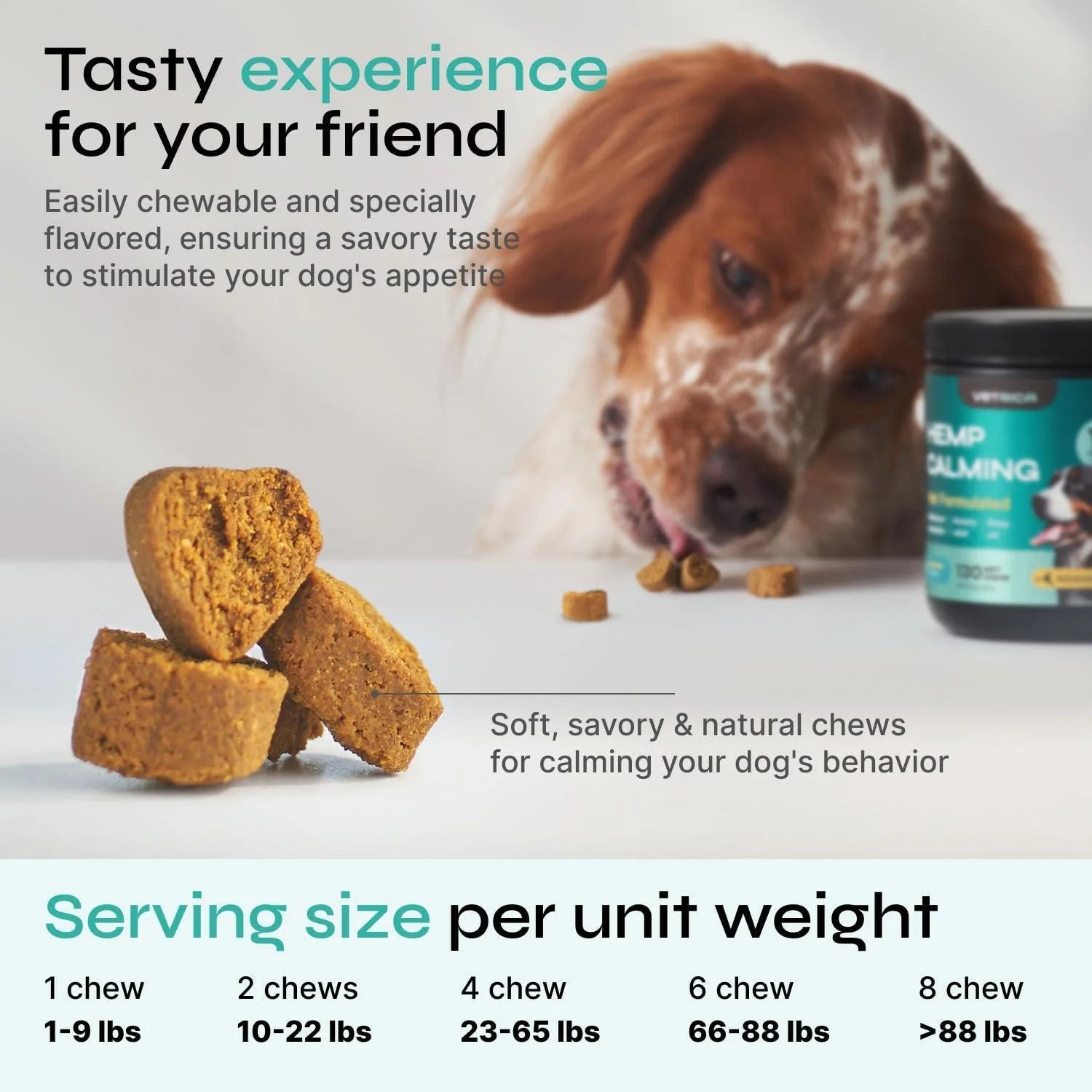 Calming Chews for Dogs Hemp Calming Chews for Dog Anxiety Relief Dog Calming Treats Anxiety Relief Dog Calming Treats for Stress Separation Storms & Anxiety Relief with Hemp Seed Oil